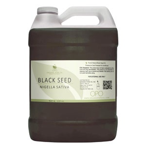 Bulk Black Cumin Seed Oil | Pure Raw Non-GMO Nigella Sativa Miracle Seed 1 Gallon Vegan Cruelty-Free Skin hair Nail care