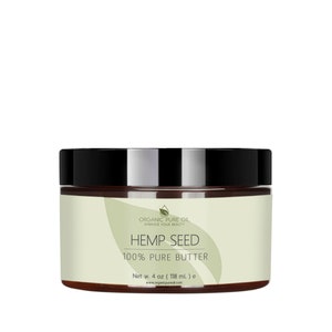 Hemp Seed Butter | 100% Pure Organically Sourced Moisturizing Skin Non-GMO Hair Body Facial Care Conditioner Cosmetic Grade for Formulations