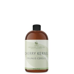 Cherry Kernel Oil | Pure, Unrefined, Cold Pressed, Non-GMO, 8 OZ Natural Skin Hair Nail Facial Care Moisturizer