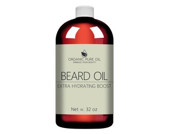 Unscented Beard Oil Conditioner - 100% Organic Sourced All Natural Facial Hair Mustache Lash Brow Conditioning Growth Vegan Formula Non GMO