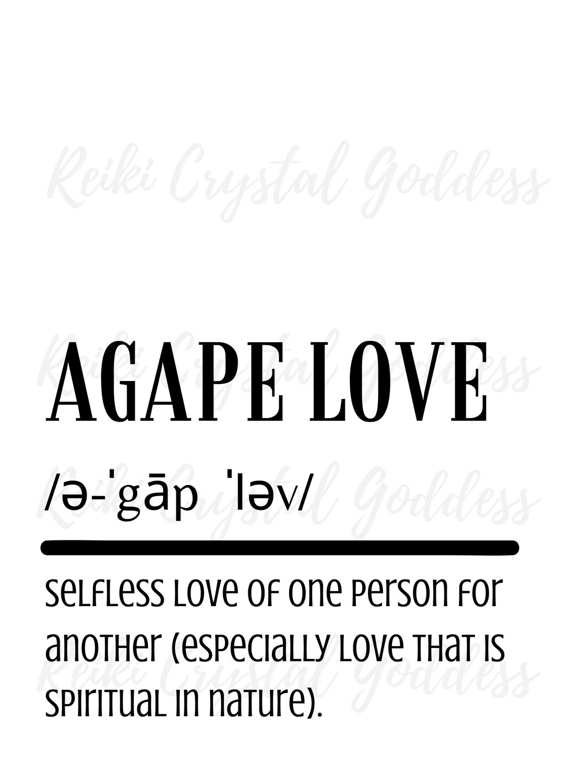 Agape Love Meaning Instant Download Printable Wall Decor Etsy