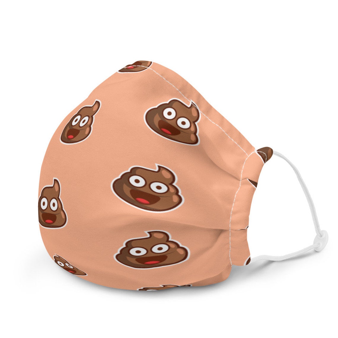 Poop Emoji Washable Face Mask Etsy