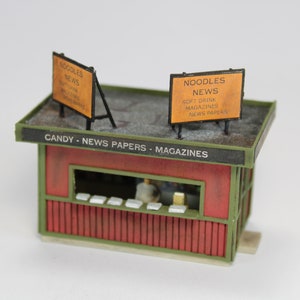 HO Scale Laser Cut News Stand Kit