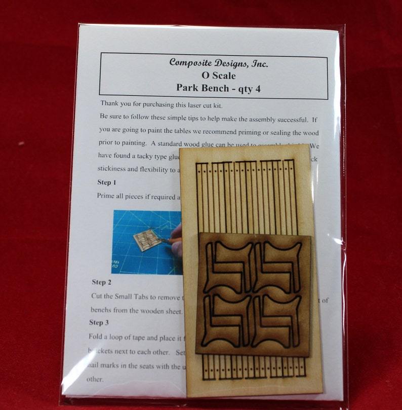 O, HO & N Scale Laser Cut Park Bench Kit Etsy