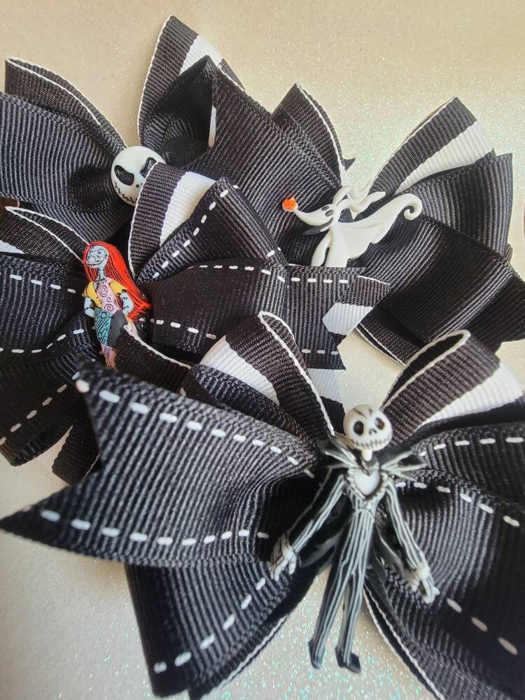 Jack Hair Bow | Sally Hair Bow | Zero Hair Bow | Halloween Hair Bow |…