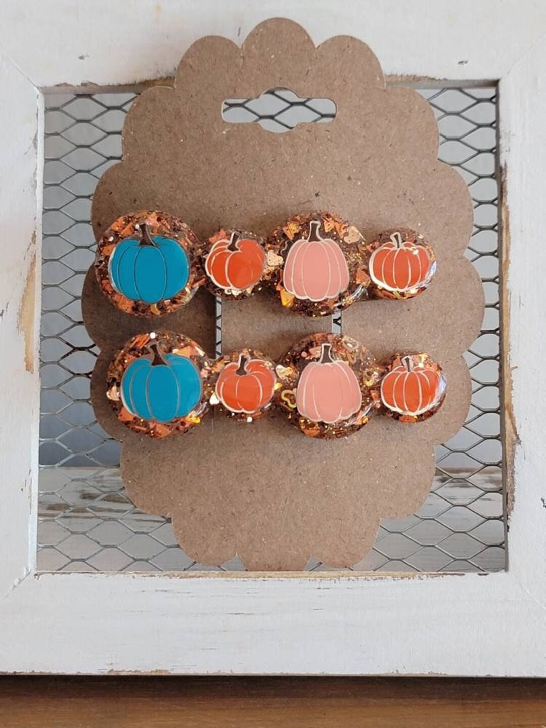 Pumpkin Hair Clips Fall Hair Clips Thanksgiving Hair Clips Etsy