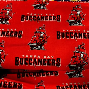 Tampa Bay Buccaneers Football Fabric -18&quot;x58&quot; Inches