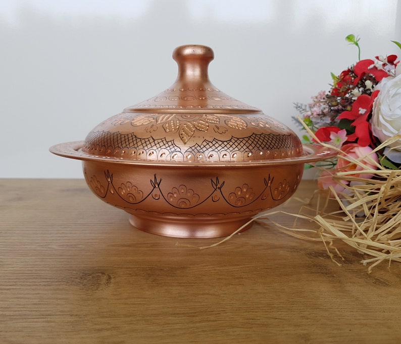 Large Decorative Sugar Bowlrustic Copper Candy Dish With Etsy