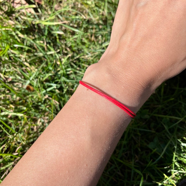 Handmade Kabbalah Red String Bracelet – Adjustable Lucky Charm for Protection, Success & Positive Energy