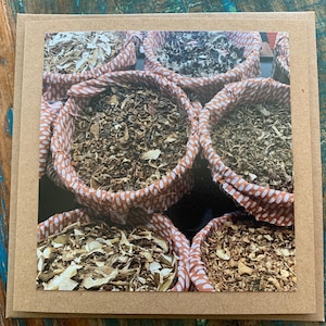 Handgemachte Karte, Recycling Karte, Umweltfreundliche Karte, Rustikale Karte, Boho Karte, Dankeskarte, urige Karte, Geburtstagskarte, Geschenk für sie, Boho