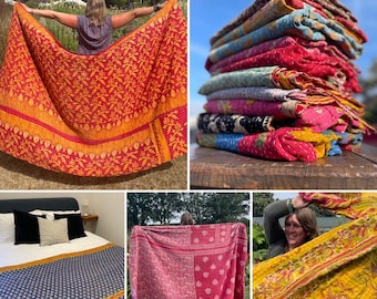 Recycled throws, eco friendly throws, ethical home, colourful throw, handmade cotton throw, boho throws, handmade throws, boho home decor