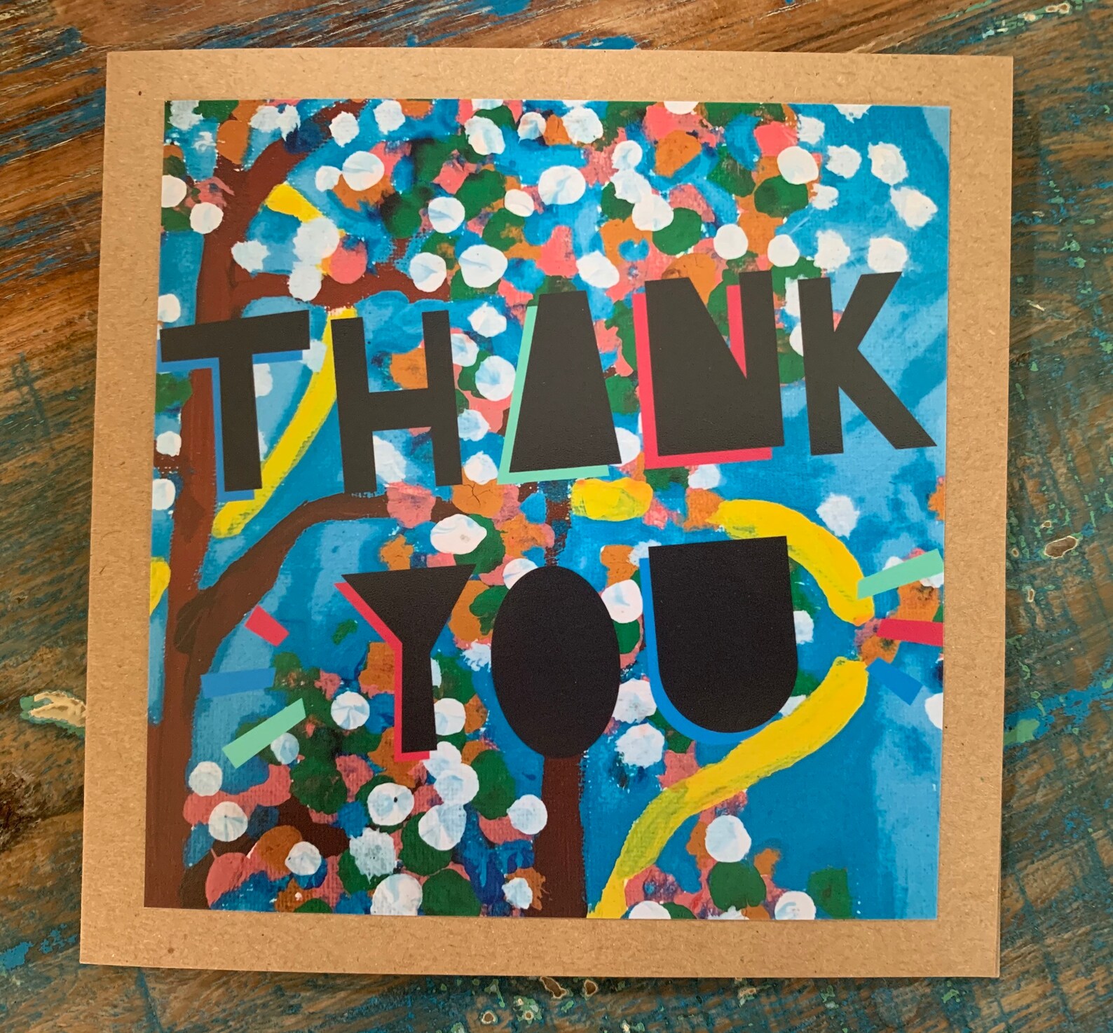 Thank You Card Recycled Card Thank You Gift Card. Eco Etsy