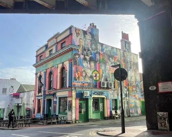 Brighton and hove card. Handmade card, recycled card, Prince Albert pub Brighton. birthday card, eco friendly cards, eco card, recycled card
