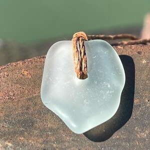 Ethically sourced sea glass pendant. Recycled necklace, unique boho gift for her, ethical jewellery, unique earthy jewelry handmade necklace 7