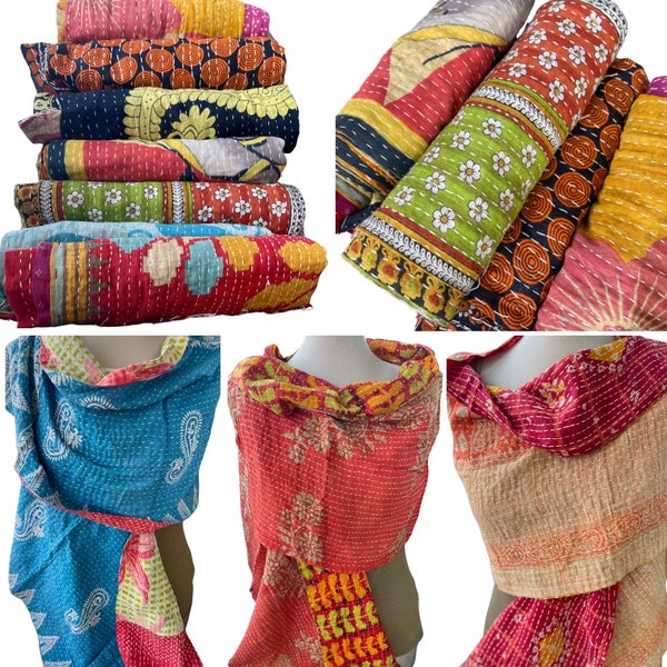 Vintage scarf, cotton shawl, eco friendly gift for her, handmade shawl. Vintage clothing, boho scarf, ethical clothing, colourful boho wrap