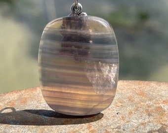 SALE - Fluorite gemstone necklace, octopus necklace, boho necklace, handmade necklace ethical jewellery. Boho gift for her unique pendant