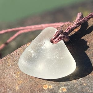 Ethically sourced sea glass pendant. Recycled necklace, unique boho gift for her, ethical jewellery, unique earthy jewelry handmade necklace 5