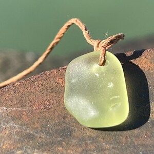 Ethically sourced sea glass pendant. Recycled necklace, unique boho gift for her, ethical jewellery, unique earthy jewelry handmade necklace 3