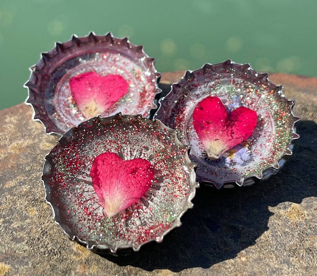 Recycled Brooch Made From Glass Bottle Lids. Eco Friendly Etsy