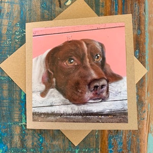 Carte chien, carte pour les amoureux des chiens. Carte faite main, carte d'anniversaire recyclée, cadeau pour amoureux des chiens, cartes recyclées, cartes écologiques, carte recyclée