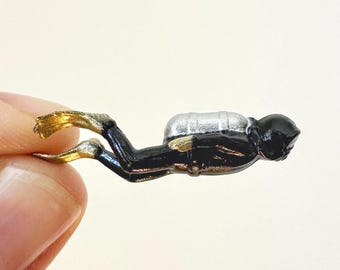 ミニチュア スキューバダイバー フィギュア: 海洋探検家モデル (2 cm