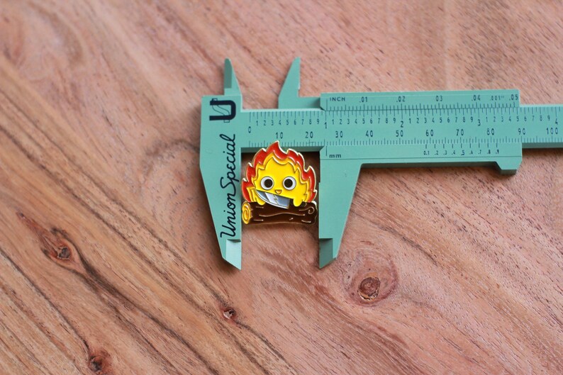 Smiling Fire Pin Badge With a Knife, Wearable Badge Bonfire Smudge Fire ...