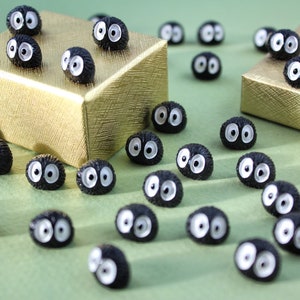 10 - 40 pcs Spirited Away Soot Sprites Dust Spirits mini desk figurines, Miniature Dollhouse Bunnies fairy charm japan anime fairy garden