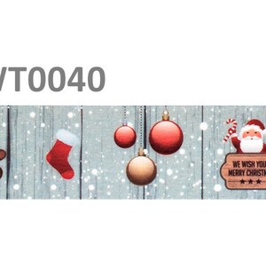 10m x 15mm Premium Washi Tape Roll - Christmas Decorations - Scrapbook Decorative Journal Masking Adhesive Planner Eco Tape - UK Stock