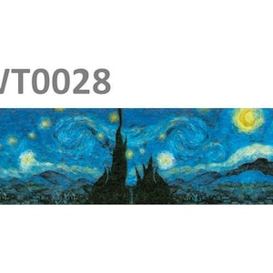 10m x 15mm Premium Washi Tape Roll - A Starry Night - Scrapbook Decorative Journal Masking Adhesive Planner Eco Tape - UK Stock