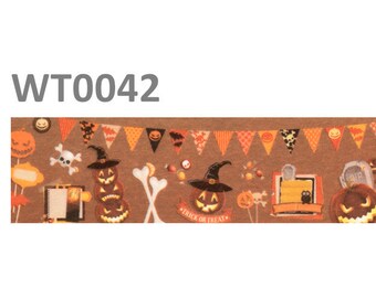 10m x 15mm Premium Washi Tape Roll - Halloween Party - Scrapbook Decorative Journal Masking Adhesive Planner Eco Tape - UK Stock