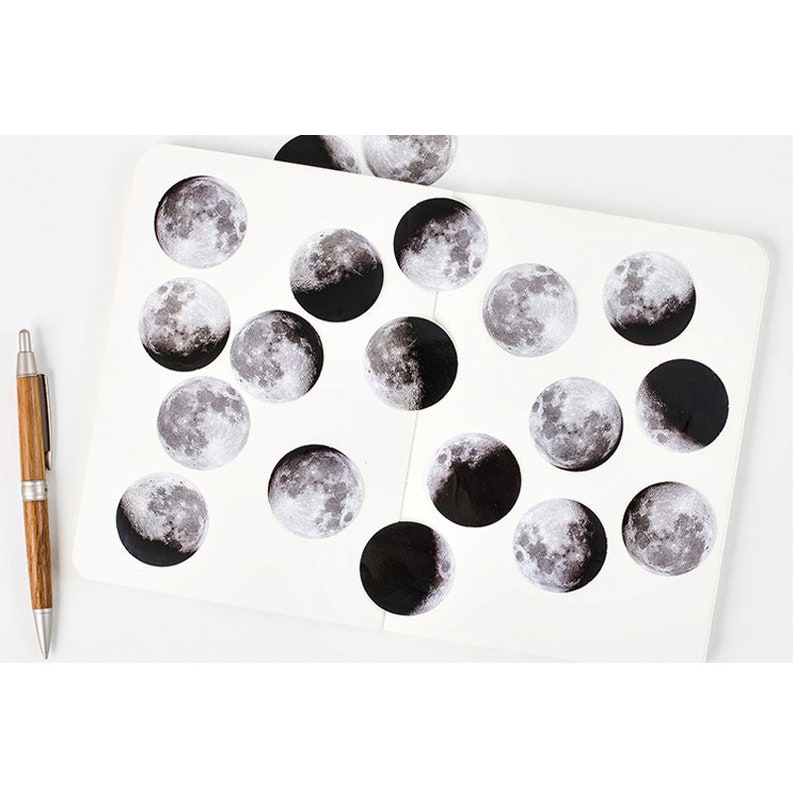 46 Moon Phases Stickers in A Box | Cute, Colourful, Collectible ...