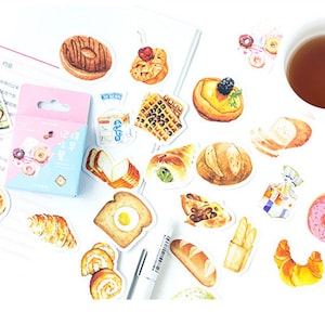 46 Patisserie Stickers In A Box | Cute, Colourful, Collectible | Perfect Touch For Planners, Diaries, Scrapbooks | UK Stock Fast Post