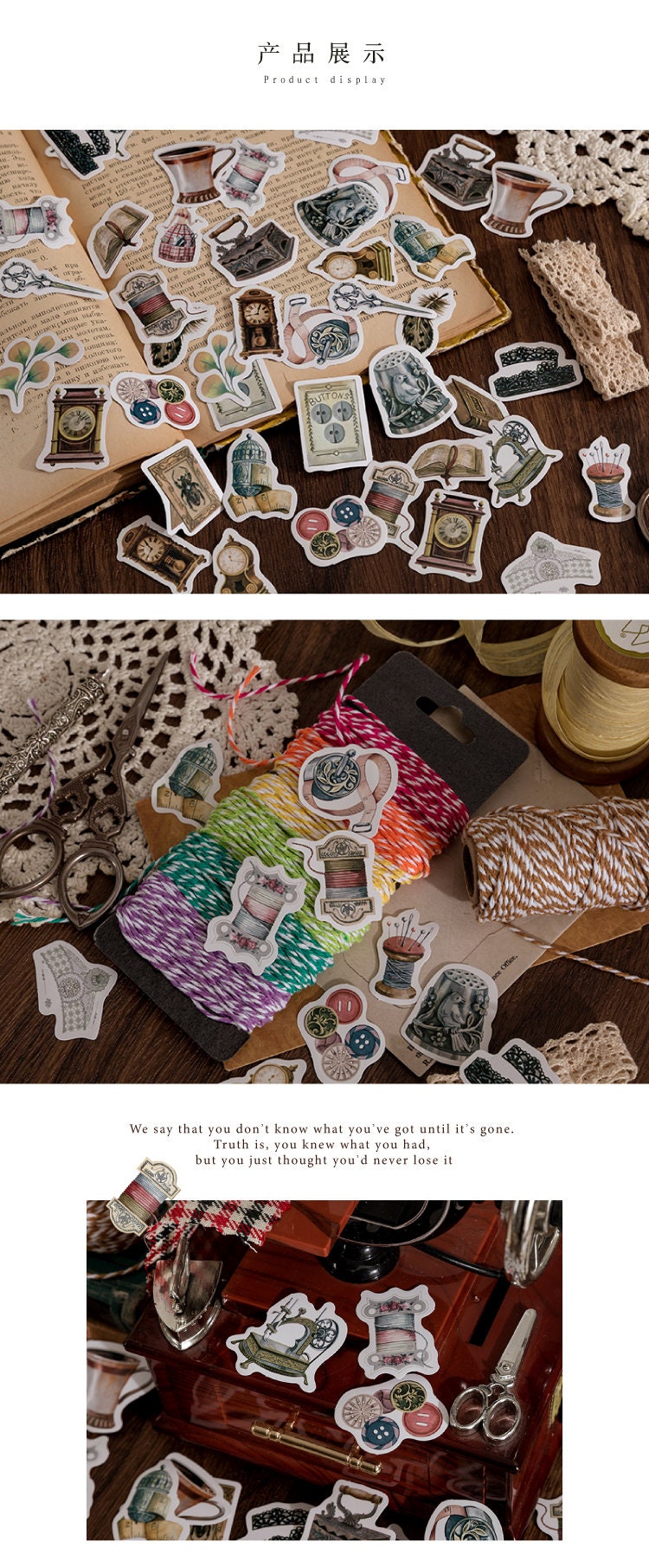 Vintage Sewing Cute Sticker Pack - Cute Planner Scrapbook Craft - UK ...