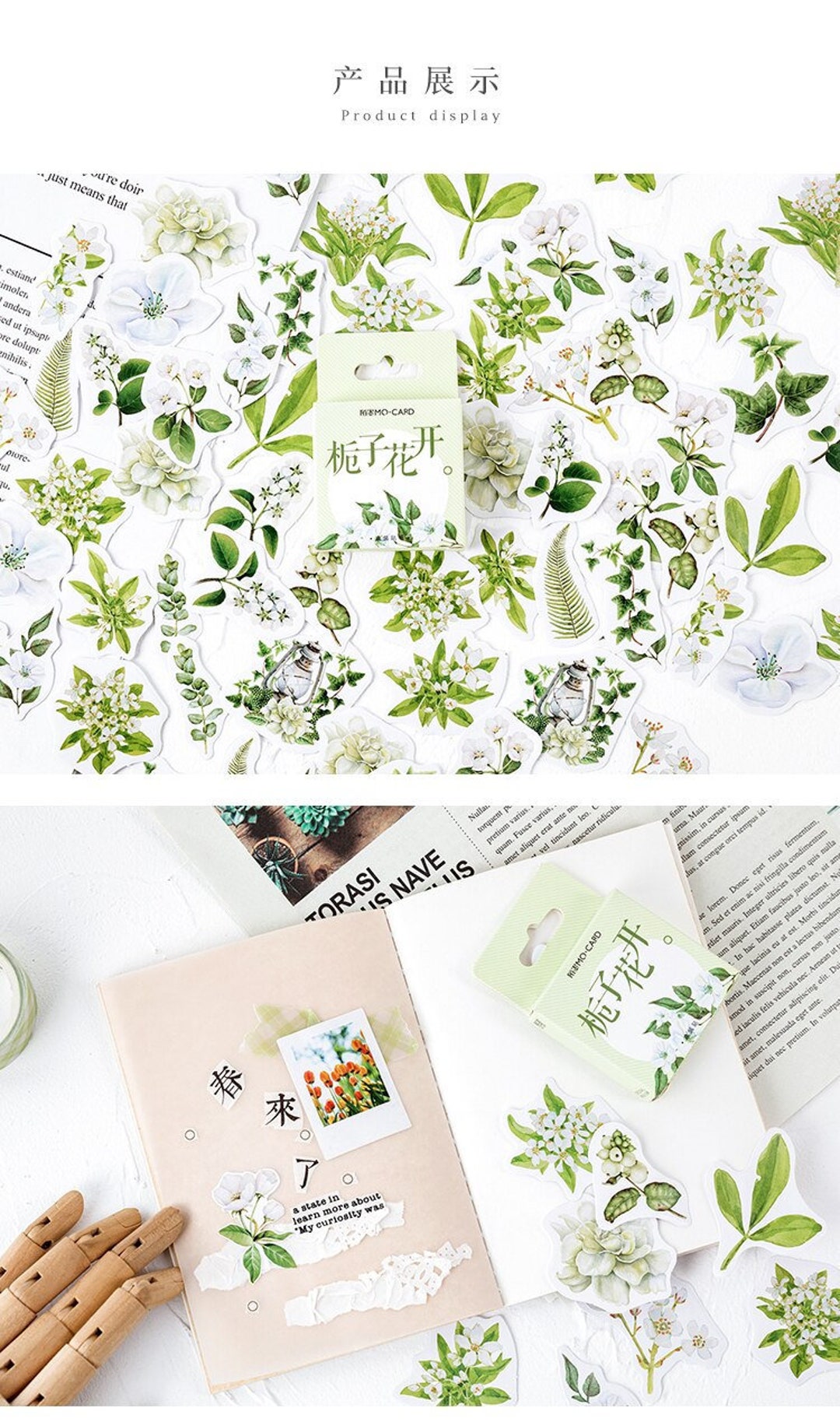 46 White Flowers Ivy Stickers in A Box | Cute, Colourful, Collectible ...