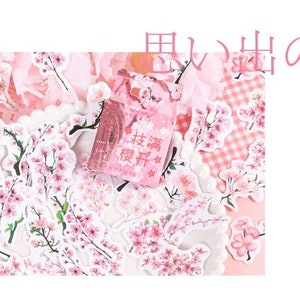 46 branches de fleurs de cerisier autocollants dans une boîte | Mignon, coloré, objet de collection | Une touche parfaite pour les agendas, les albums de scrapbooking | Livraison rapide au Royaume-Uni