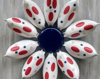 Boston Red Sox Themed Bottle Cap Flower