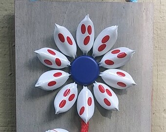 Philadelphia Phillies Bottle Cap Flower / Phillies Fan Gift Idea