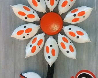 Baltimore Orioles Themed Bottle Cap Flower