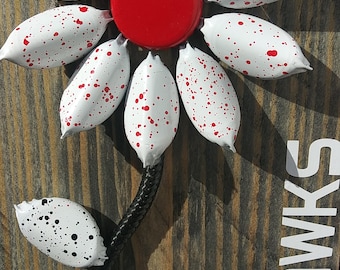Chicago Blackhawks Bottle Cap Flower