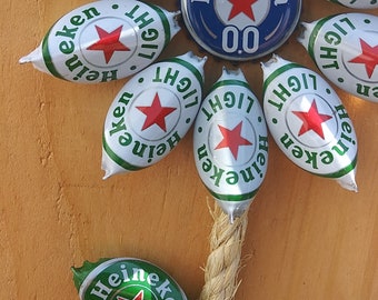 Heineken Bottle / Beer Cap Flower
