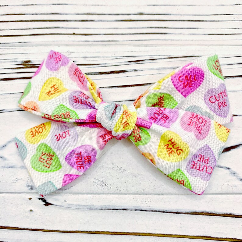 Valentine/'s Day Cotton Hand Tied Bows