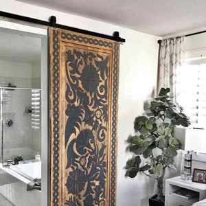 Custom Built Hand Carved Black Doors, Antique Sliding Barn Door, Custom Size Interior Exterior Doors, Hinged Doors, Pocket Door, Pantry Door