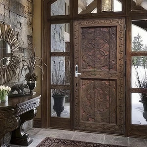 Custom Front Doors, Barn Door interior, Exterior antique entrance, Solid wooden double, single Pantry, Closet, Hallway Bespoke Designed Door