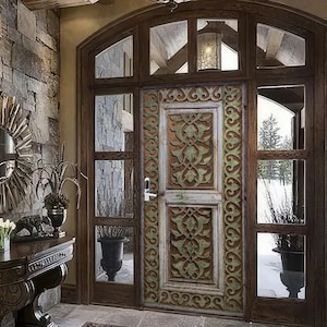 Custom Front Doors, Bespoke Barn Door interior, Exterior antique entrance, Solid wooden double, single Pantry, Closet, Designed Door
