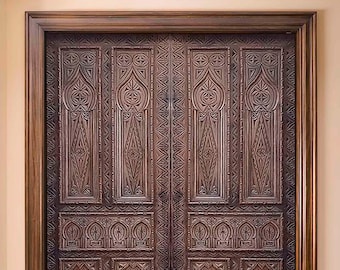 Hand Carved Custom Doors, Antique Sliding Barn Door, Double Wooden Front Door, Interior Exterior Doors, Hinged Pocket Door, Pantry Door