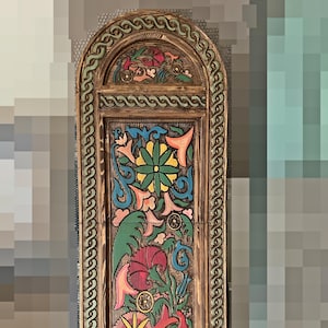 Hand Carved Floral Arched Dutch Door, 36 by 72 inches Entrance Front Door, Antique Door, Interior, Exterior, Door, Pantry Doors, Wall Panel