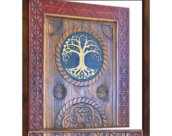 Custom Built Tree of Life Dutch Doors, Custom Size Farmhouse Door, Top Lite Glass or Solid Wood, Double or Single Exterior Interior Doors