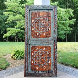 Hand Carved Custom Built Aztec Doors, Antique Sliding Barn Door, Custom Size Interior Exterior Doors, Hinged Doors, Pocket Door, Pantry Door