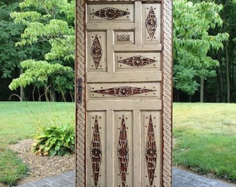 Hand-Carved Solid Wood Spanish Door, Custom Size, Interior Exterior