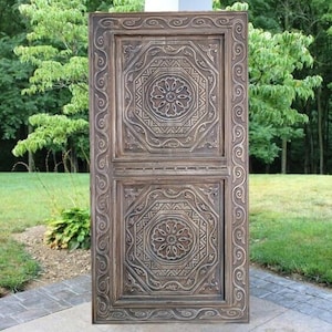 Hand Carved Exterior Entry Front Door, Custom-Sized Sliding Antique Interior Barn Doors, Pocket, Pantry, Bedroom, Bathroom Divider Doors